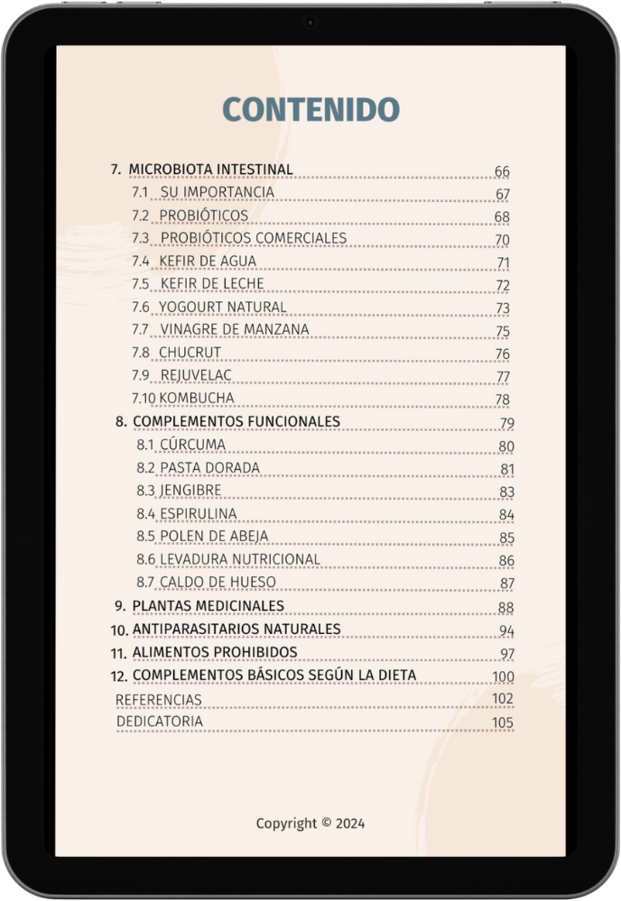 Tabla de contenido 2